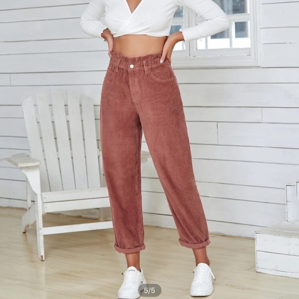 Corduroy Paperbag Pants